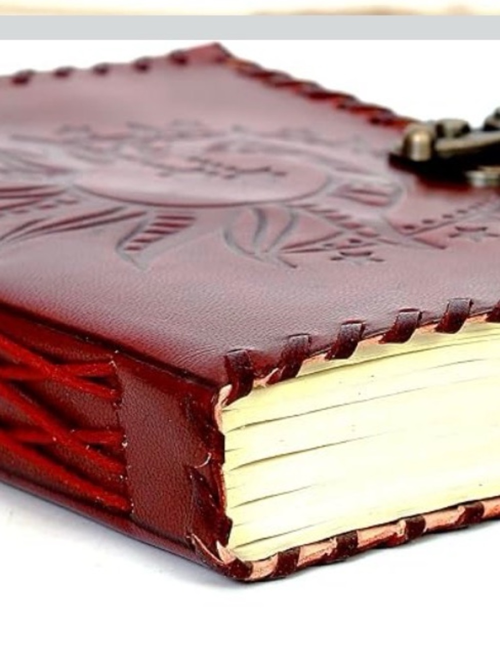 NWT Genuine Leather Sun Moon Celestial Journal 5x7 Handmade Gothic Notebook - Picture 14 of 16